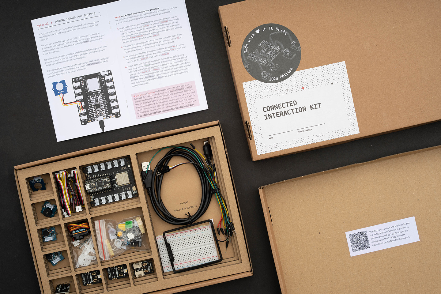 The Connected Interaction Kit laid out