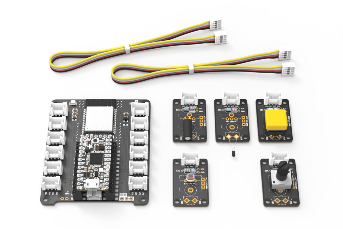 Cover image showing an microcontroller Expander alongside five assembled custom components